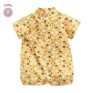 Cotton Baby Cartoon Flower Bodysuit