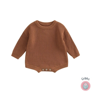 Cozy Knit Romper for Newborns and Infants