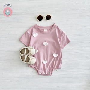 Newborn Summer Romper with Cloud Pattern