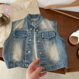 Korean Style Denim Vest for Kids