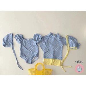 Girls Heart Print One Piece Swimsuit