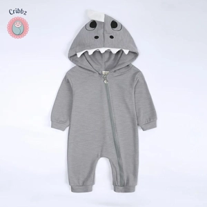 Cozy Bear Hoodie Romper for Infants
