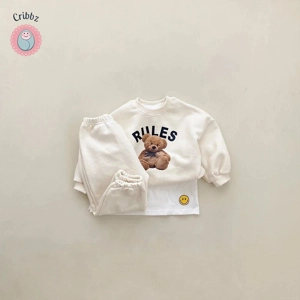 Childrens Bear Sweater and Pants Set