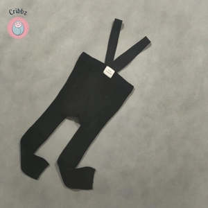 High Waist Baby Suspenders Cropped Leggings