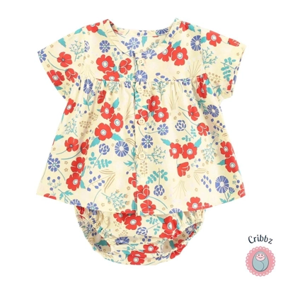 Cotton Baby Girls Summer Clothing Set title=