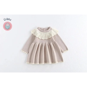 Knitted Autumn Dress for Girls 0-5Y
