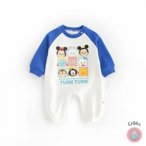 Cute Cartoon Baby One-Piece Pajamas