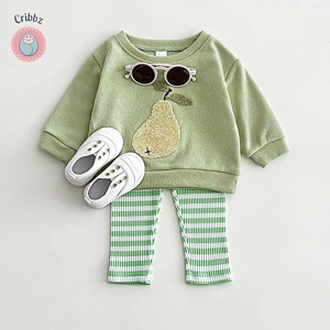 Baby Girl Fruit Embroidered Outfit