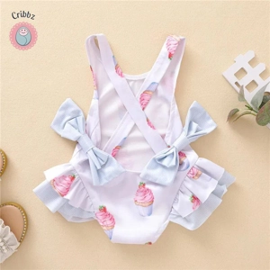Adorable Toddler Girls Sun Protection Swimsuit