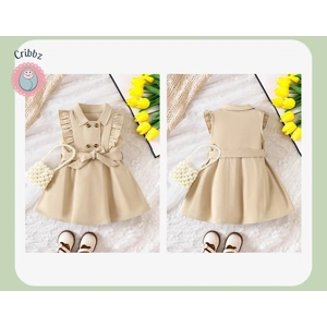 Retro Kids Trench Belted Dress