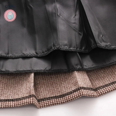 Summer Baby Girls Plaid Pleated Skirt title=