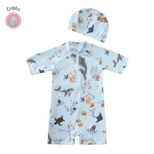 Cute Floral Backless One-Piece Swimsuit for Girls