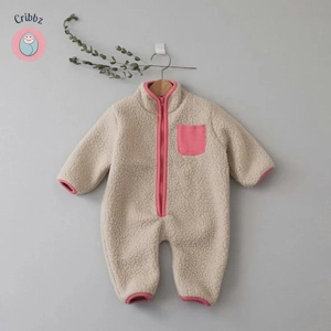 Winter Baby Lamb Fleece Jumpsuit Romper