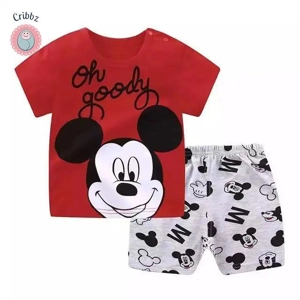 Childrens Summer Cotton T-Shirt and Shorts Set