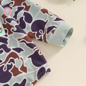 Infant Camouflage Duck Embroidery Romper