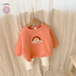 Autumn Rainbow Hoodie Set for Toddlers