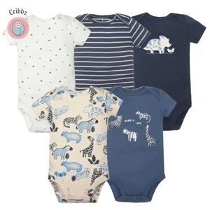 Soft Cotton Newborn Baby Bodysuit Set