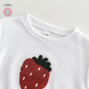 Baby Girl Fruit Embroidered Outfit
