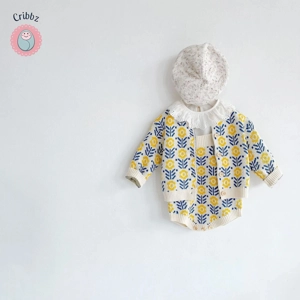 Baby Girl Knit Cardigan & Jumpsuit Set