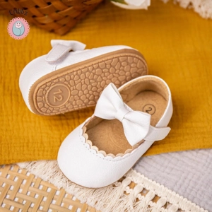Baby Girl Bow Crib Shoes