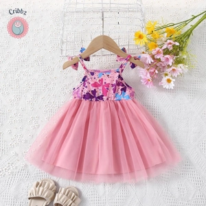 Fresh Summer Bow Dress for Baby Girls