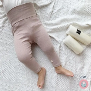 Cotton Ribbed Leggings for Infants