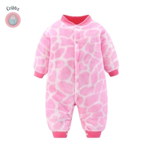 Warm Flannel Baby Jumpsuit and Jacket