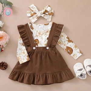 Newborn Baby Girl Floral Outfit Set