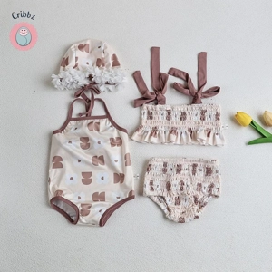Floral Infant One-Piece Swimwear Set
