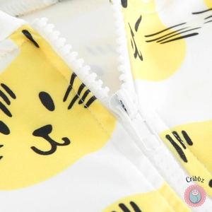 Baby Long Sleeve Zippered Hooded Coat