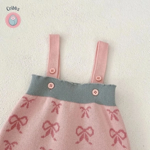 Autumn Knitted Bodysuit for Baby Girls