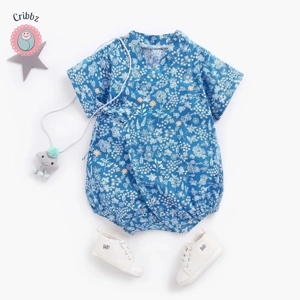 Cotton Baby Cartoon Flower Bodysuit