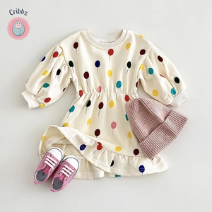 Autumn Cotton Princess Balloon Dress