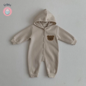 Winter Plush Baby Bear Jumpsuit Romper