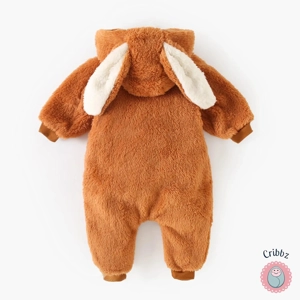 Warm Fleece Toddler Animal Hooded Jumpsuit