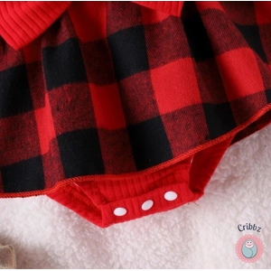 Newborn Baby Girl Christmas Ruffle Romper