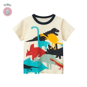 Cartoon Car Print Kids T-Shirt