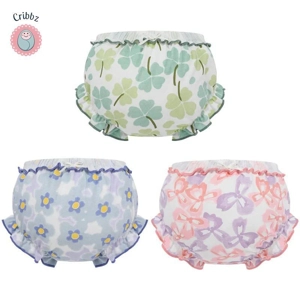Cotton Baby Girl Bow Underpants Set