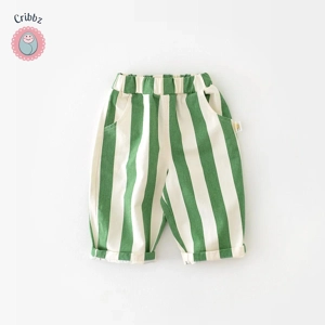 Casual Striped Cotton Pants for Kids