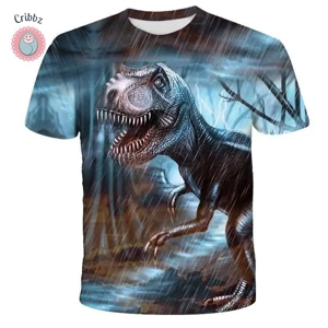 Dinosaur Print Summer T-Shirts for Kids
