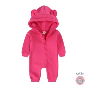 Newborn Bear Hoodie Jumpsuit Outfit