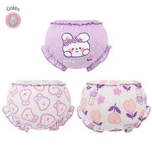 3-Piece Cotton Baby Girl Underwear Set
