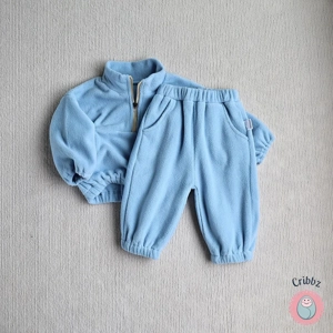 Baby Fleece Sports Suit with Hoodie