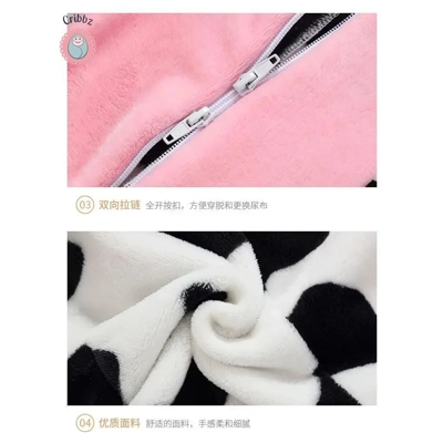 Winter Dinosaur Hooded Baby Jumpsuit title=