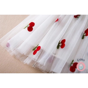Summer Strawberry Bow Princess Dress