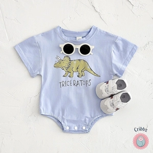 Summer Dinosaur Print Baby Bodysuit