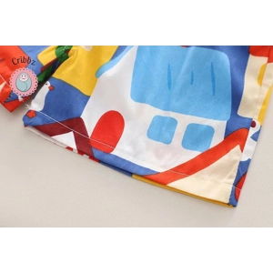 Kids Colorful Cartoon Tee & Shorts Set