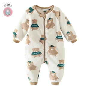 Cute Fleece Winter Baby Romper Jumpsuit