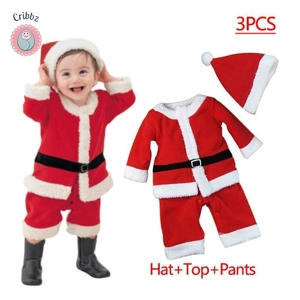 Kids Santa Claus Costume Green Elf