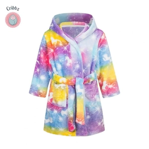 Warm Fuzzy Hooded Nightgown for Girls